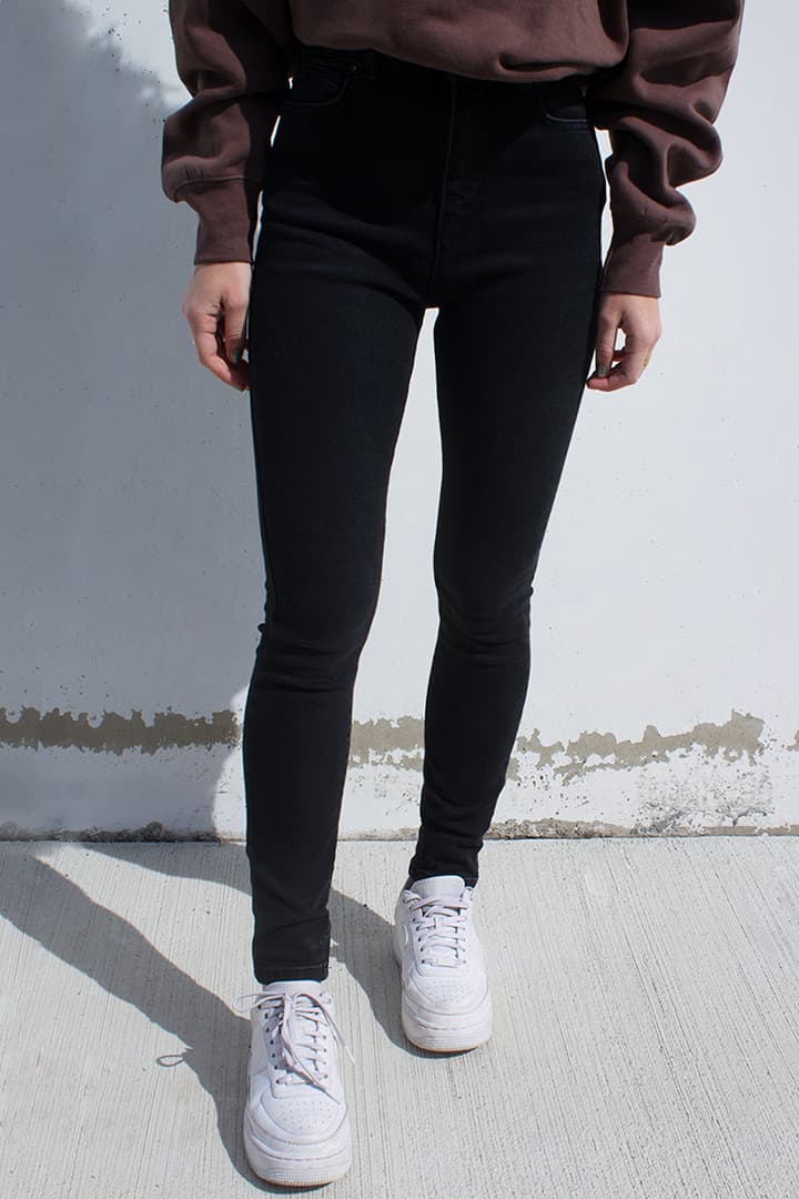 BLACK HIGH WAIST SKINNY JEANS