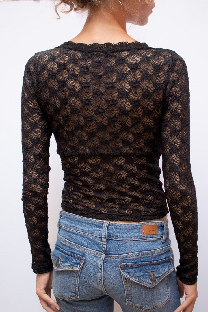 LACE WRAP T-SHIRT
