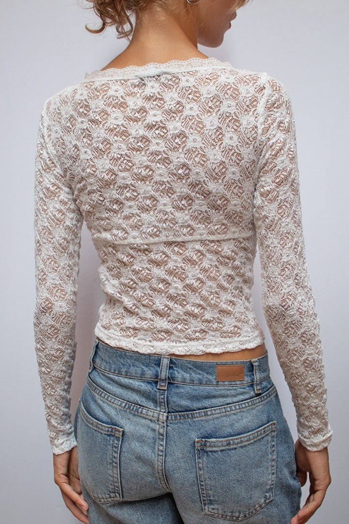 LACE WRAP T-SHIRT