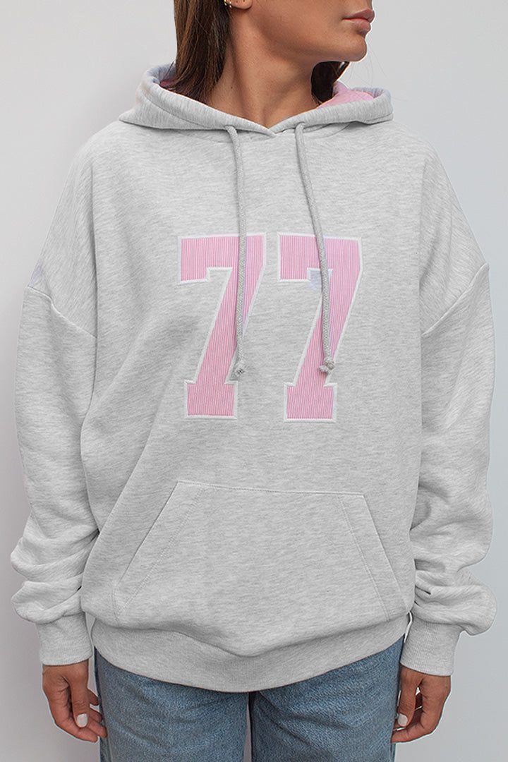 GREY 77 HOODIE