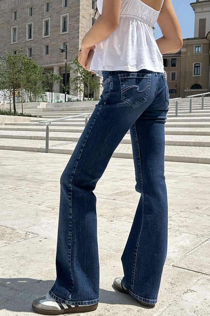 LOW WAIST FLARED JEANS