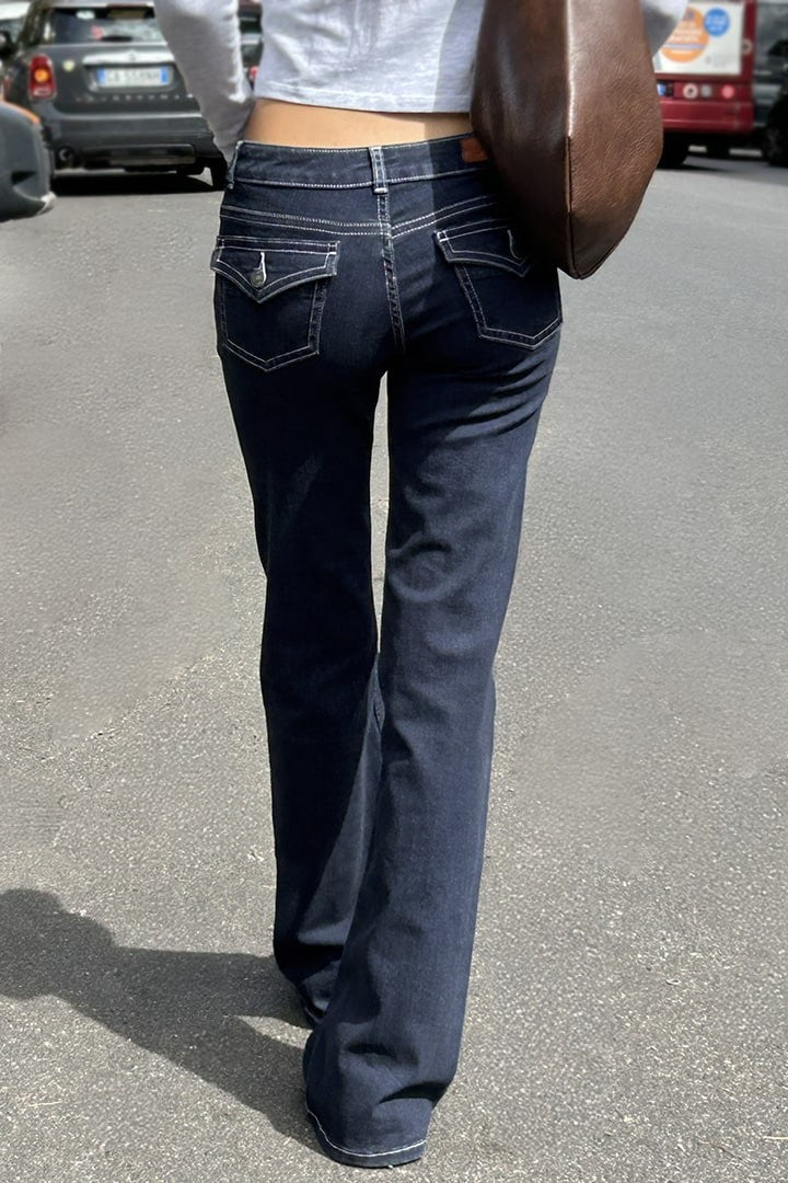 LOW WAIST FLARED JEANS