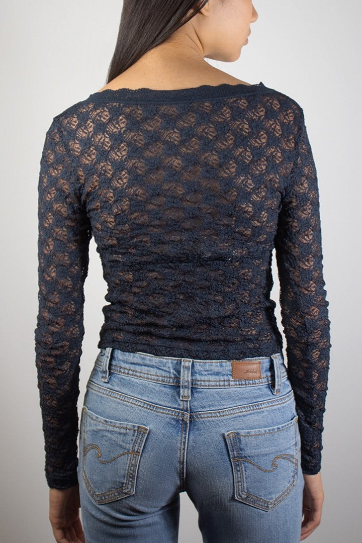LACE WRAP T-SHIRT