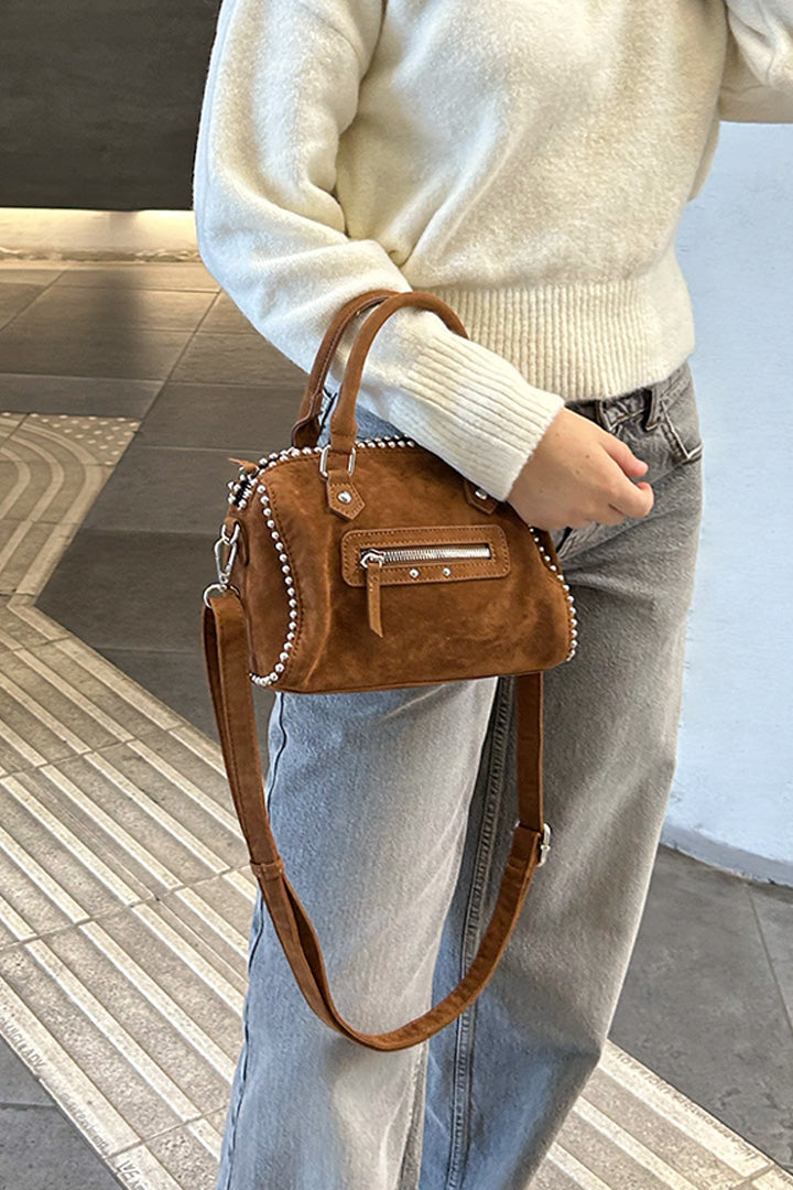 LEATHER STUDDED BAG