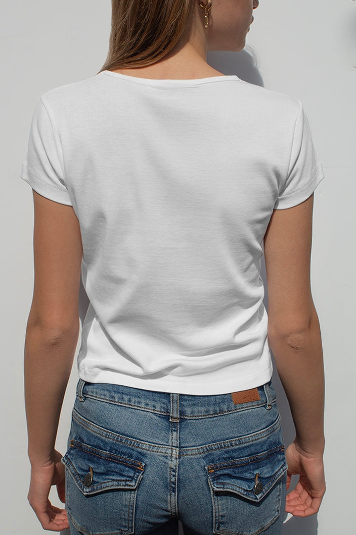 FLOWERS PATCH T-SHIRT