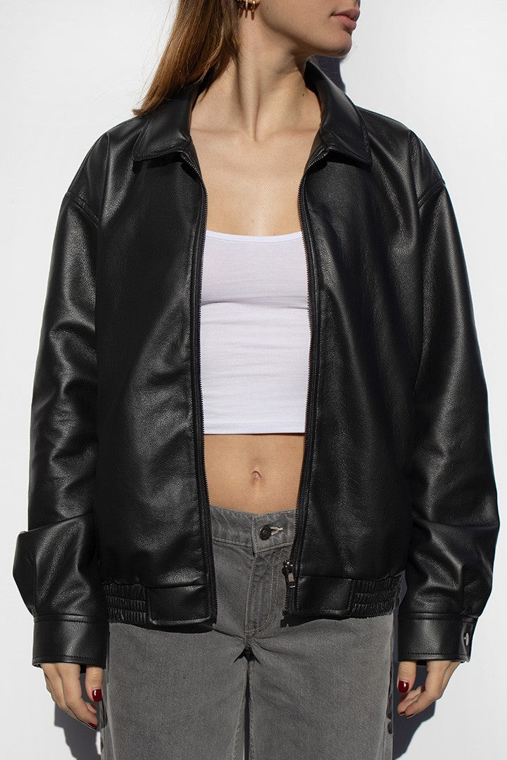 FAUX LEATHER JACKET