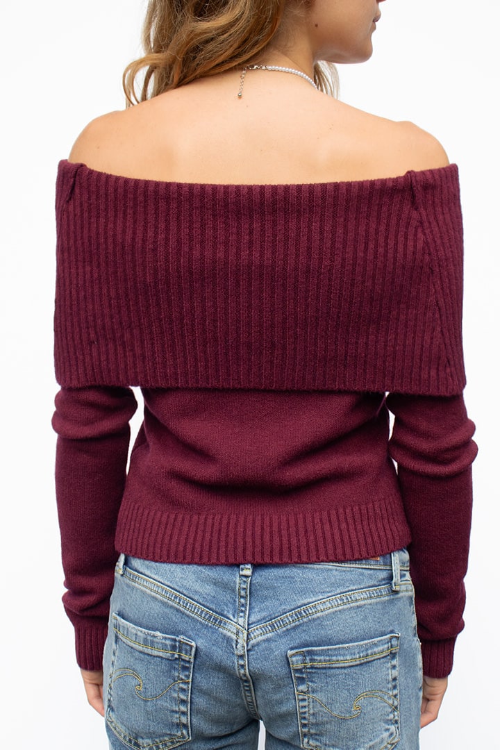 OFF SHOULDERS SWEATER