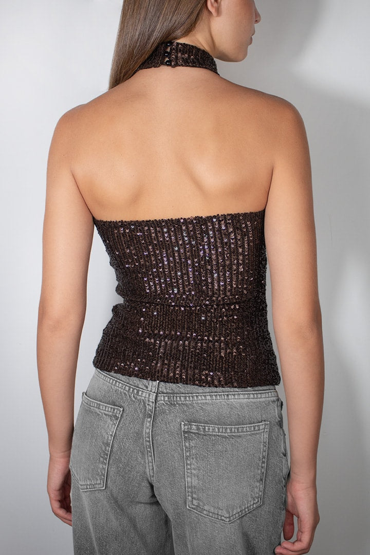 SEQUIN SLEEVELESS TOP