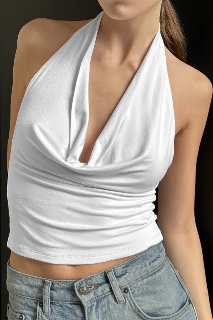 COWL NECK TOP