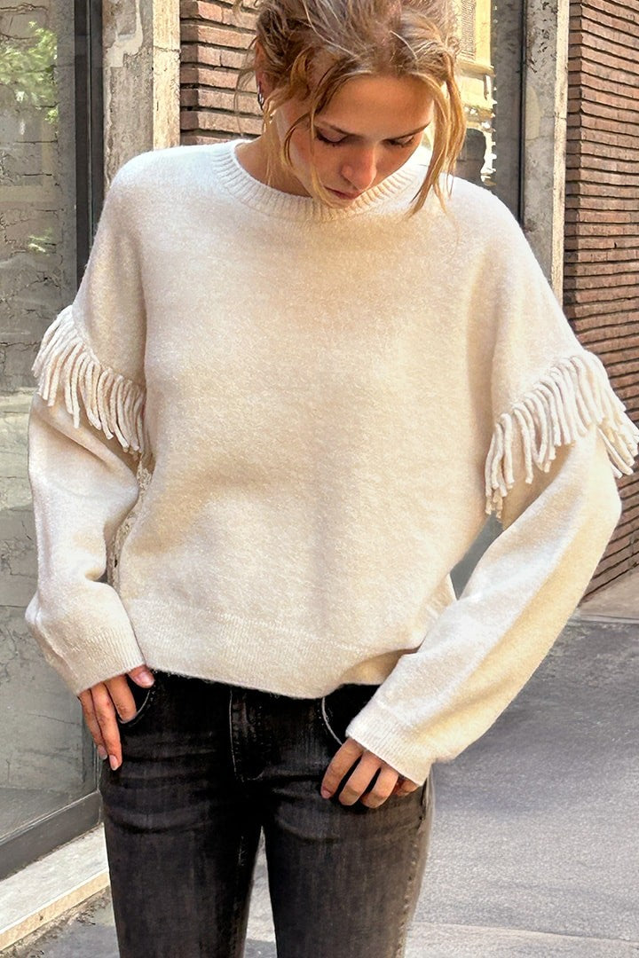 FRINGED SWEATER
