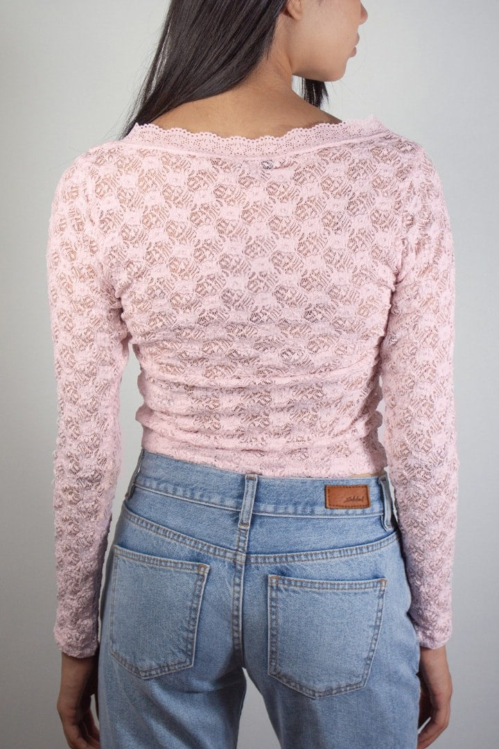 LACE WRAP T-SHIRT