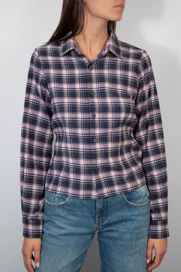 CHECKED SHIRT WITH TIE FASTENNING