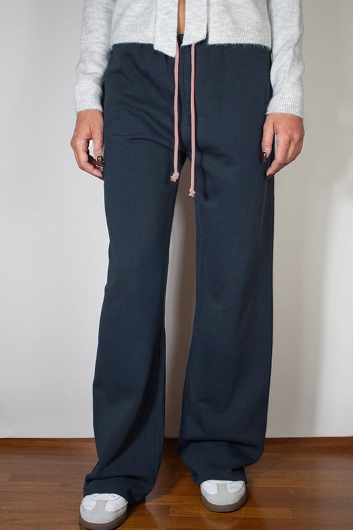 BLUE WIDE-LEG PANTS