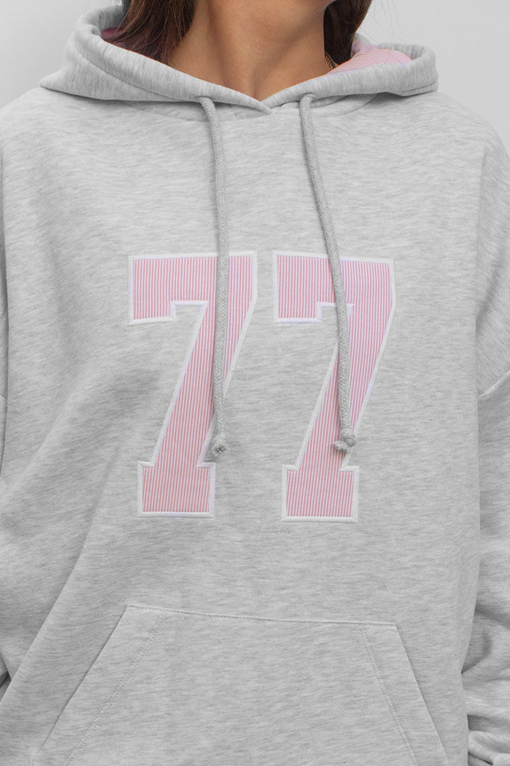 GREY 77 HOODIE