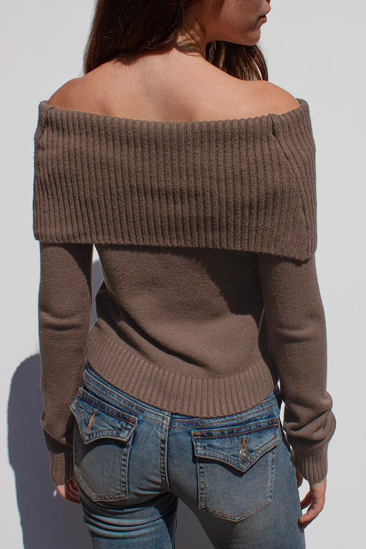 OFF SHOULDERS SWEATER